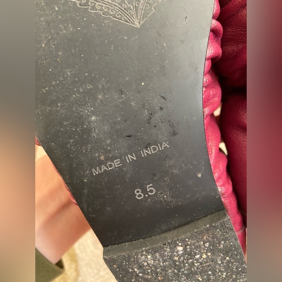 Free People Cara Leather Ballet flats Raspberry - Picture 2 of 8